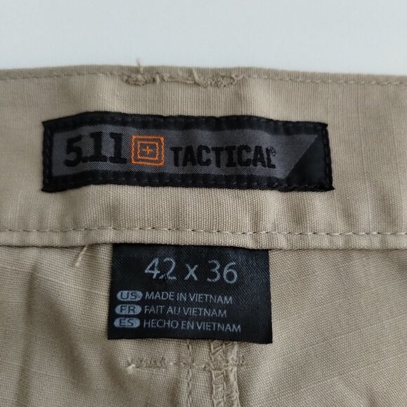 5.11 Tactical Pants Mens 42 Beige Taclite TDU Ripstop NEW - Picture 5 of 10